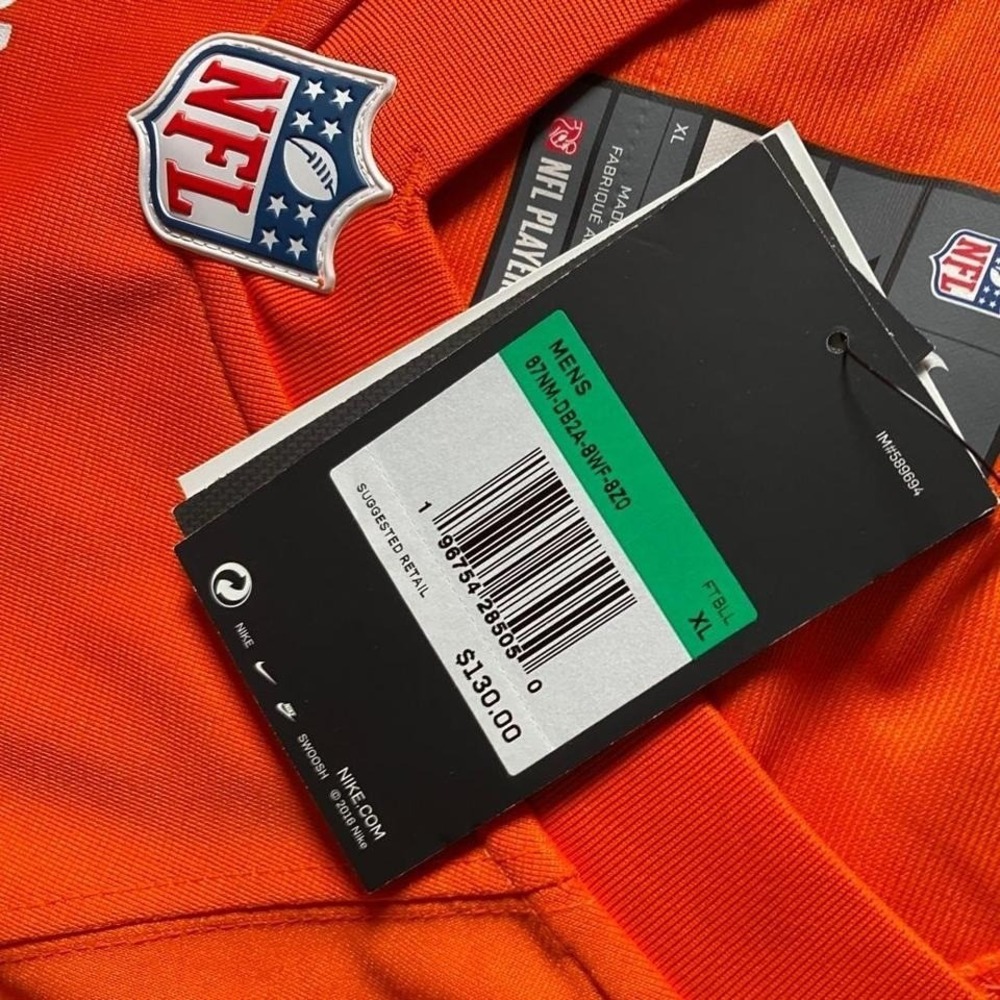 FANATICS Nike Russel Wilson Orange Denver Broncos jersey, Size XL - Picture 5 of 8